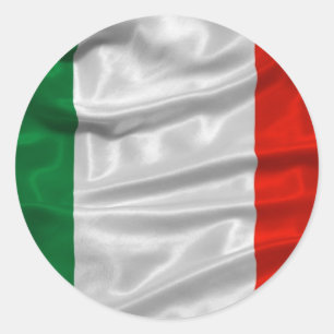 Italienflaggaklistermärke Runt Klistermärke