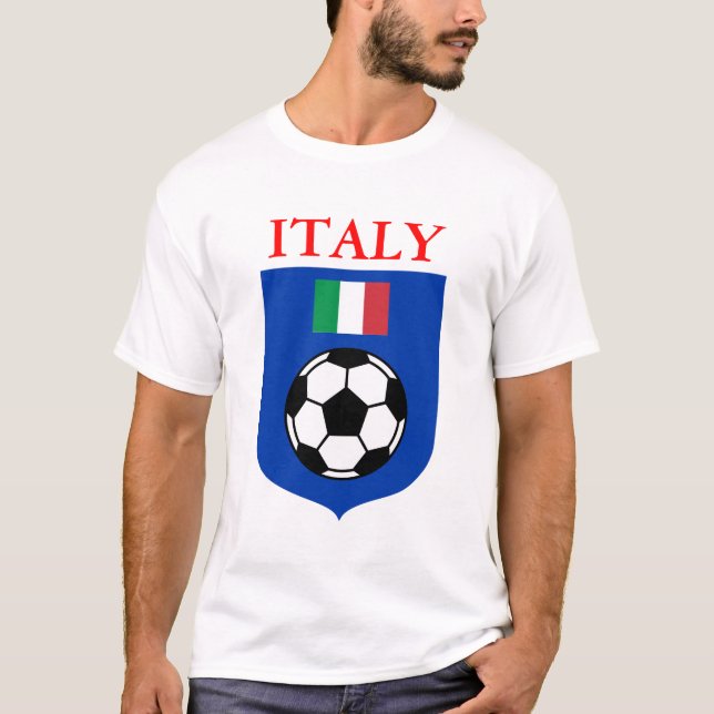 Italienfotboll skyddar t shirt (Framsida)