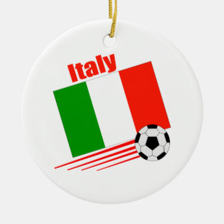 Italienfotbolllag Julgransprydnad Keramik