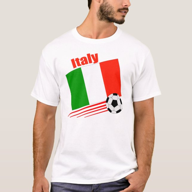 Italienfotbolllag Tee Shirt (Framsida)