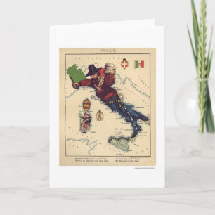 Italienkarikatyrkarta 1868 kort