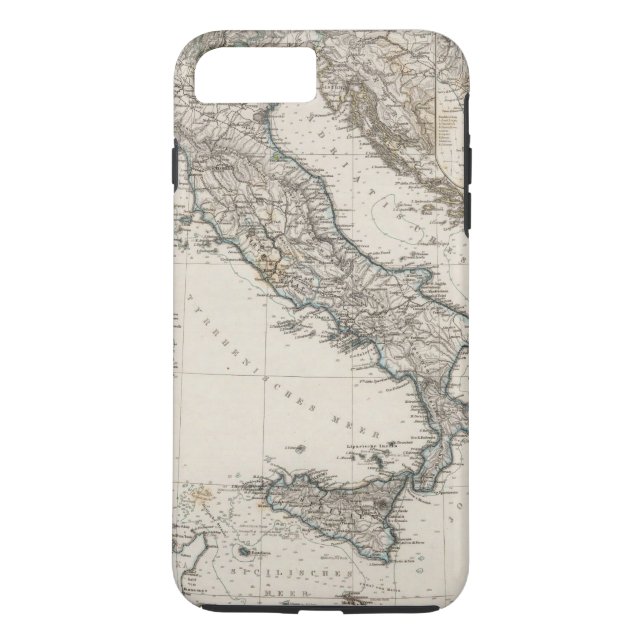 Italienkarta av Stieler Case-Mate iPhone Skal (Baksida)