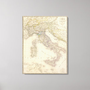 Italienkarta Canvastryck