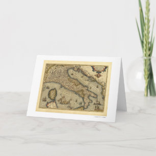Italienkarta vid Ortelius 1570 Kort