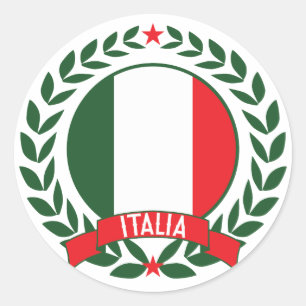 Italienkran Runt Klistermärke