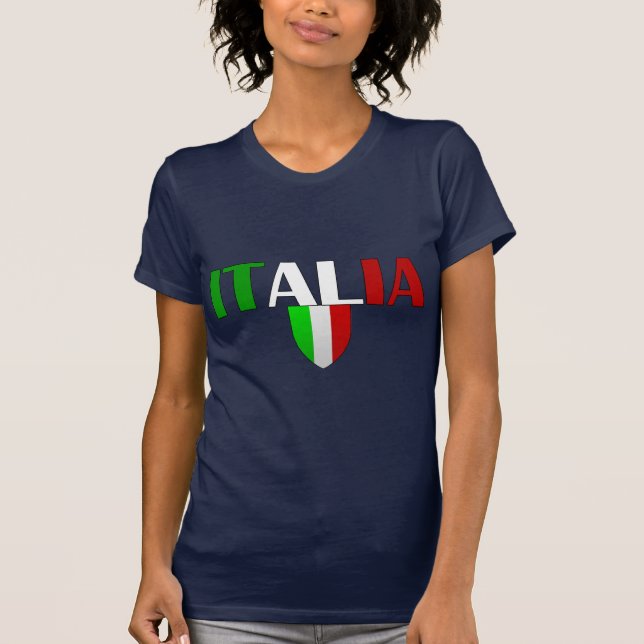 Italienlogotypflagga av italien skyddar för tee (Framsida)