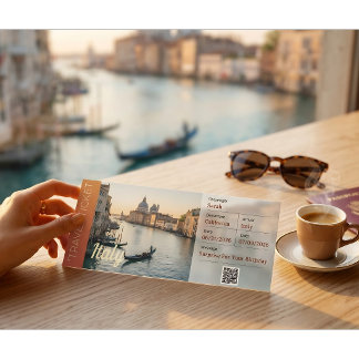 Italienresa Överraskning Boardingpass-kort för res Inbjudningar