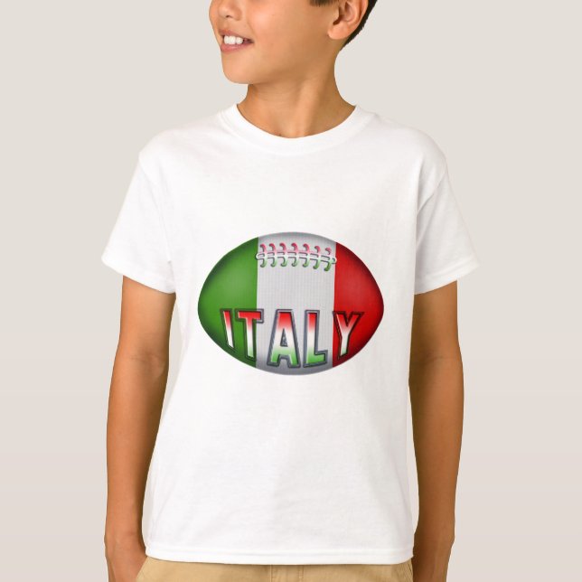 ItalienRugbyboll Tee Shirt (Framsida)
