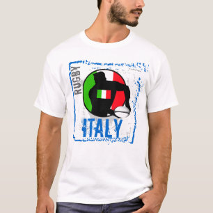 ItalienRugbyT-tröja passerar boll Tee Shirt