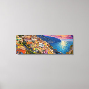 Italiens Amalfi Kusten Digital Painting Canvastryck