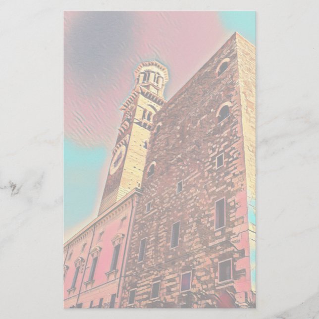 Italiens arkitekturmålning brevpapper (Framsida)