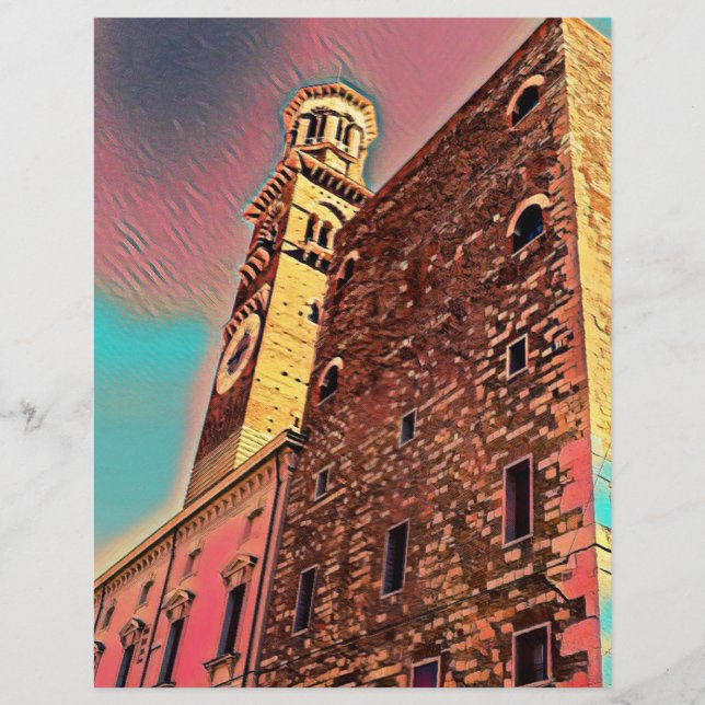 Italiens arkitekturmålning reklamblad (Framsidan)