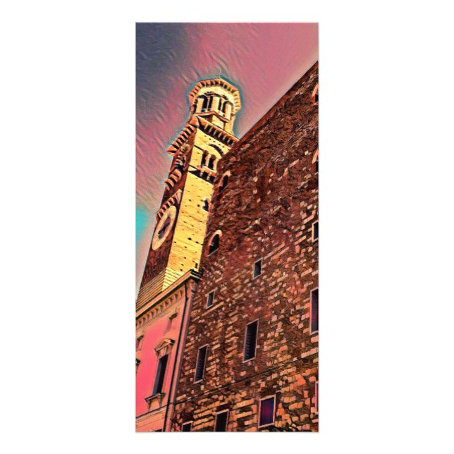 Italiens arkitekturmålning reklamkort (Framsidan)