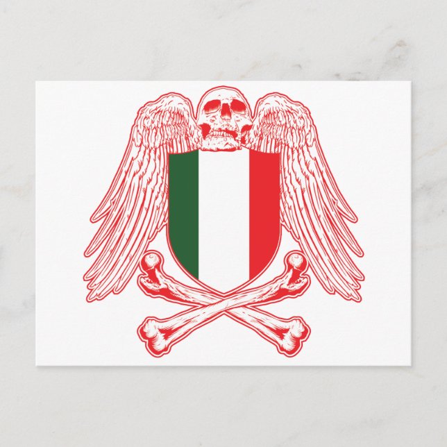Italiens dödskalle vykort (Framsida)