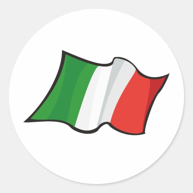 Italiens fästmärke runt klistermärke (Framsida)