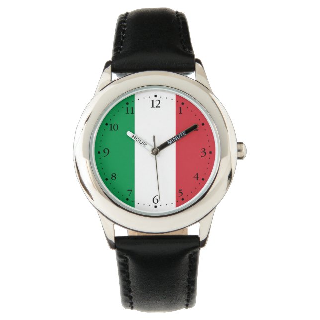 Italiens flagga armbandsur (Framsida)