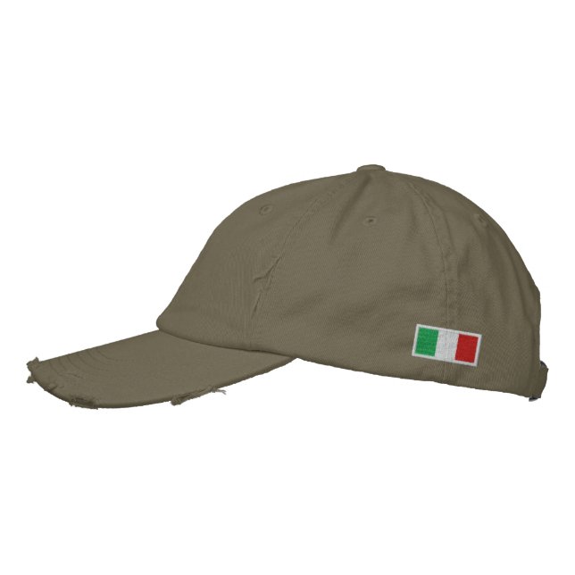 Italiens flagga broderad keps (Vänster)