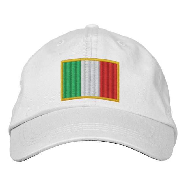 Italiens flagga broderad keps (Framsida)