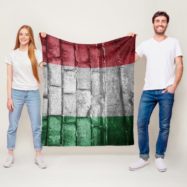 Italiens flagga fleecefilt (På plats)