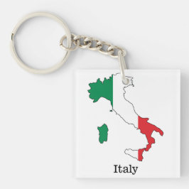 Italiens flagga inom dess karta - souvenirsamling