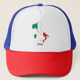 Italiens flagga inom dess karta - souvenirsamling keps