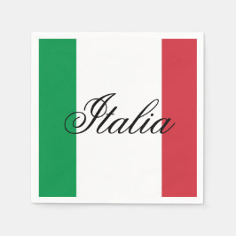 Italiens flagga italiensk stolthet Europa land Pappersservett