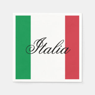 Italiens flagga italiensk stolthet Europa land Pappersservett