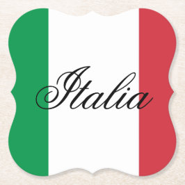 Italiens flagga italiensk stolthet Europa land Underlägg Papper