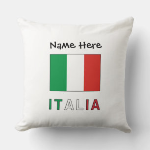 Italiens flagga Italienska Svart Personlig Kudde
