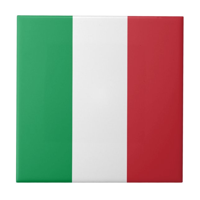 Italiens flagga kakelplatta (Framsidan)