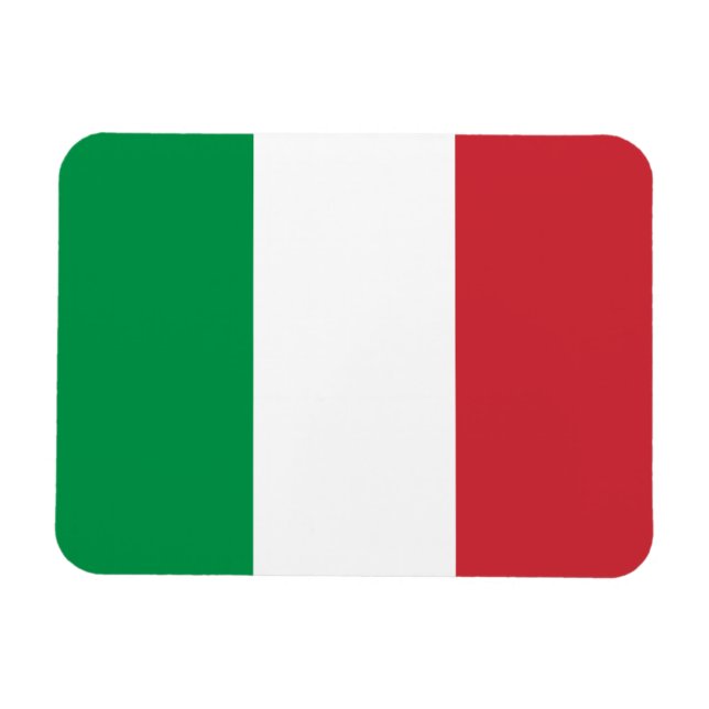 Italiens flagga magnet (Horisontell)