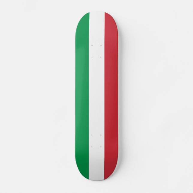 Italiens flagga mini skateboard bräda 18,5 cm (Framsida)