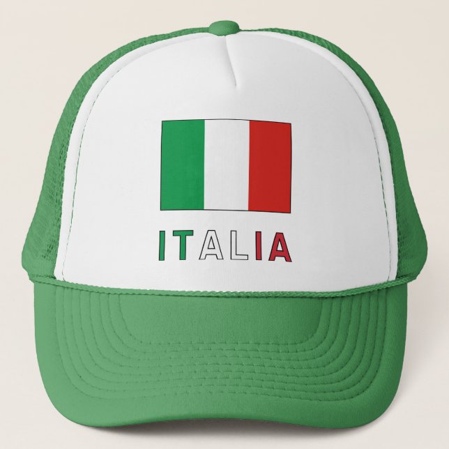 Italiens flagga & ordet truckerkeps (Framsida)
