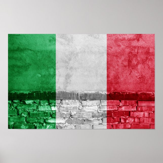 Italiens flagga poster (Framsidan)