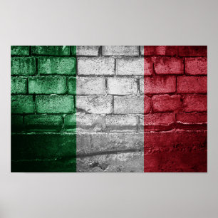 Italiens flagga poster