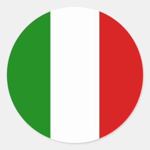 Italiens Flagga Runt Klistermärke