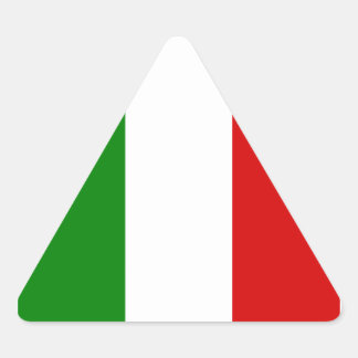 Italiens Flagga Triangelformat Klistermärke