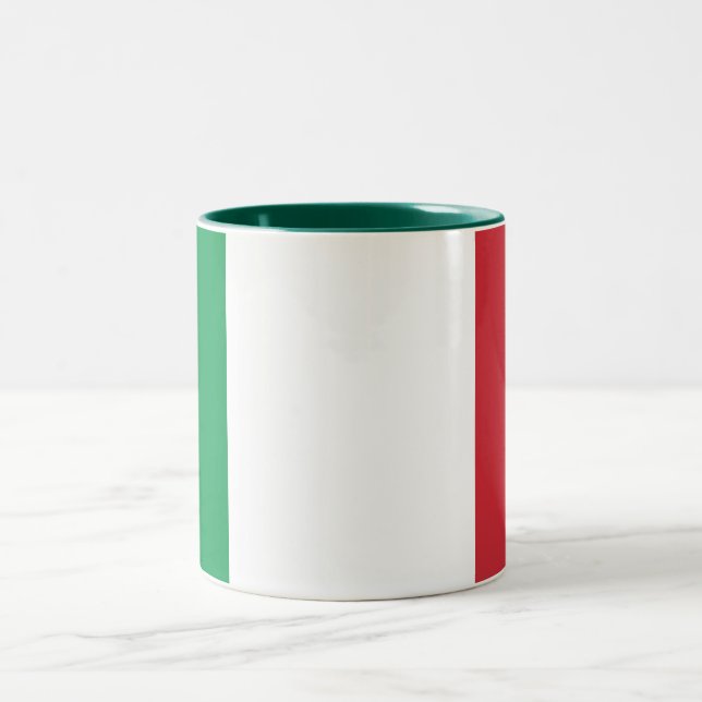 Italiens flagga Två-Tonad mugg (Center)