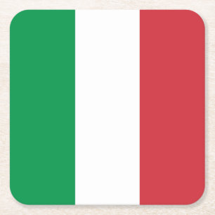Italiens flagga underlägg papper kvadrat