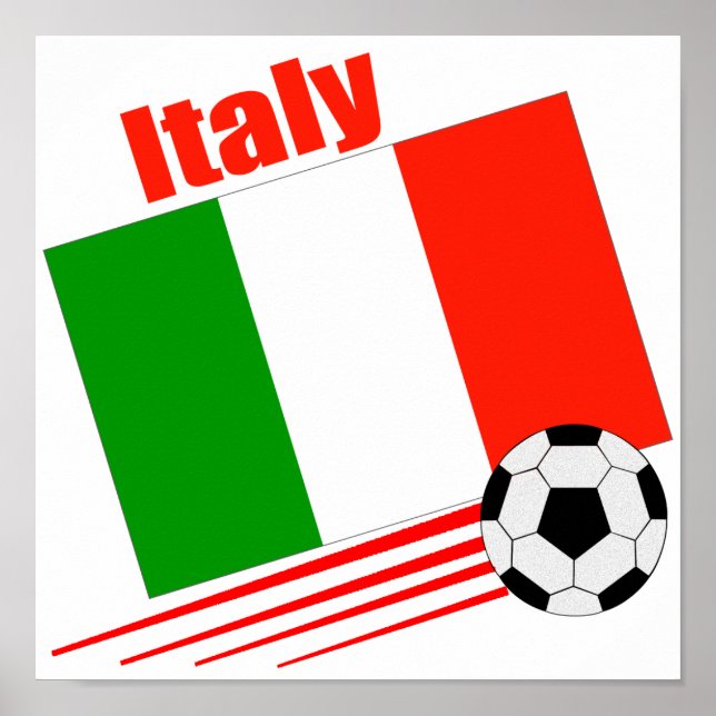 Italiens fotbollsgrupp poster (Framsidan)