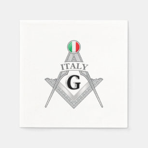 Italiens frimurartecken pappersservett