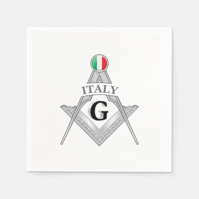 Italiens frimurartecken pappersservett (Framsidan)