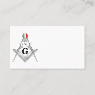 Italiens frimurartecken visitkort