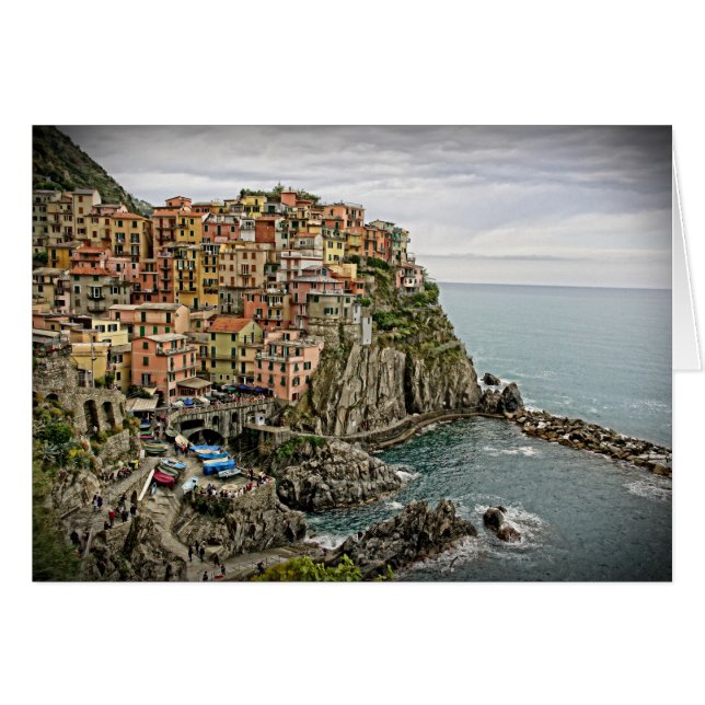Italiens Kant - Manarola - Cinque Terre Hälsningskort (Framsidan Horizontal)