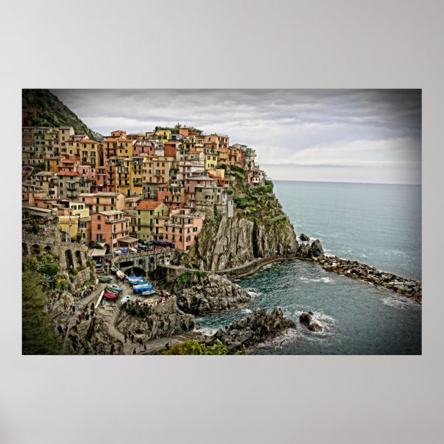 Italiens Kant - Manarola - Cinque Terre Poster (Framsidan)