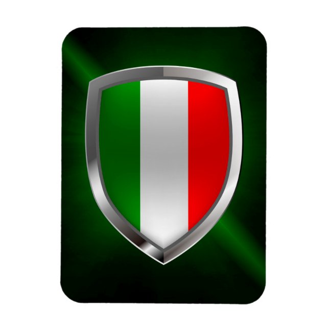 Italiens metallemblem magnet (Vertikal)