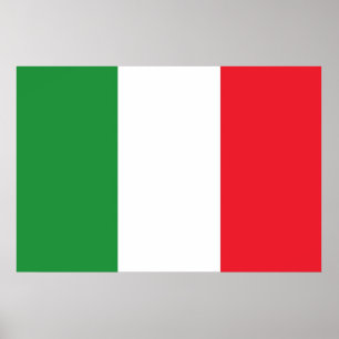 Italiens nationella Flagga Poster