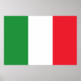 Italiens nationella Flagga Poster