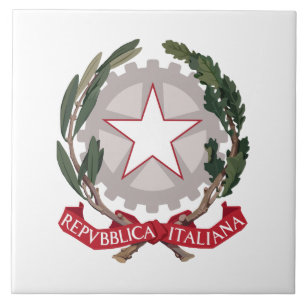 Italiens statsvapen landsymbol flagga emblem itali kakelplatta