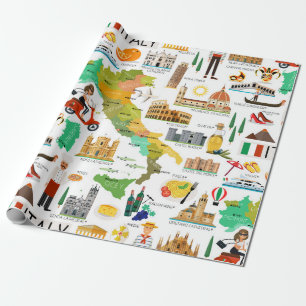Italiens symboldesign presentpapper